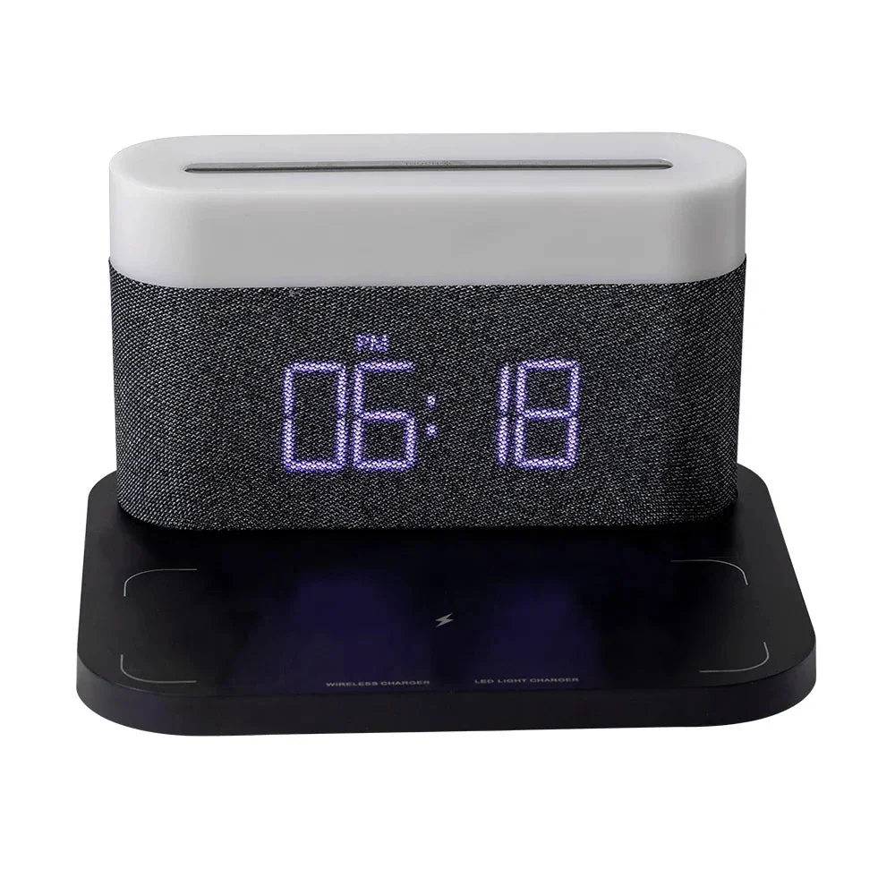Station de charge sans fil 15 W avec réveil LED intégré - Image 6