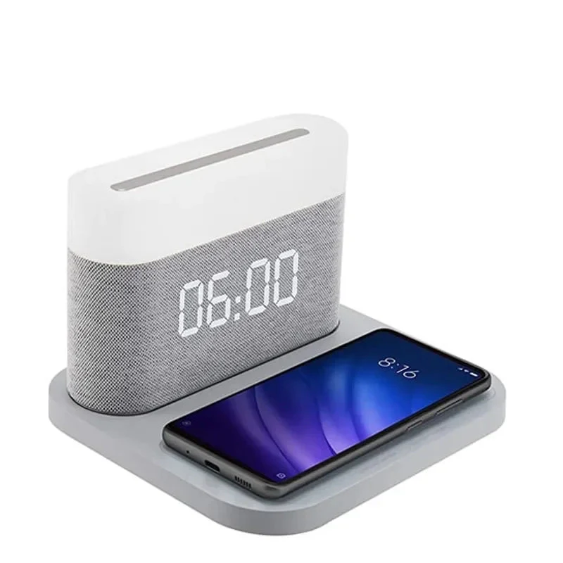Station de charge sans fil 15 W avec réveil LED intégré - Image 7