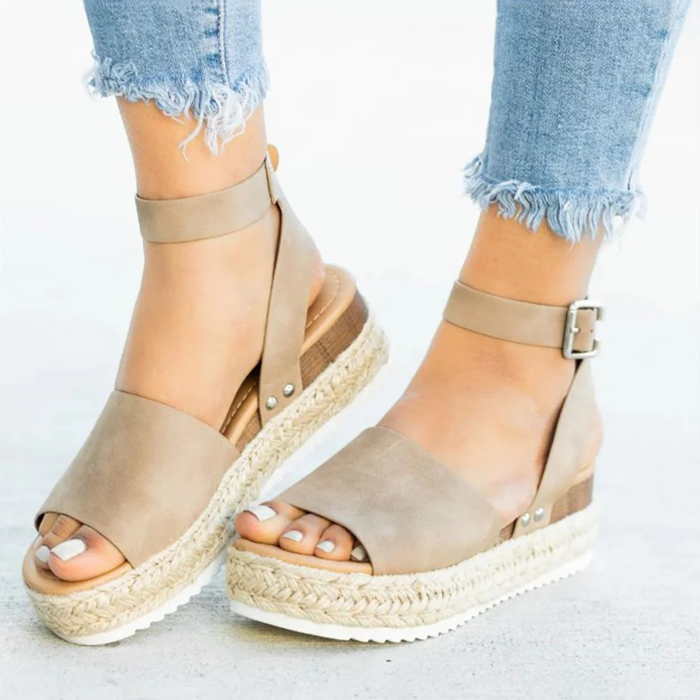 Elysia - Sandales compensées élégantes avec plateforme espadrille 5 cm - Image 13
