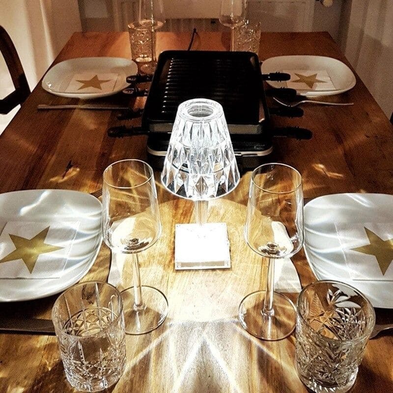 GlimmerLux - Lampe de table en cristal tactile avec variateur 3 niveaux - Image 3
