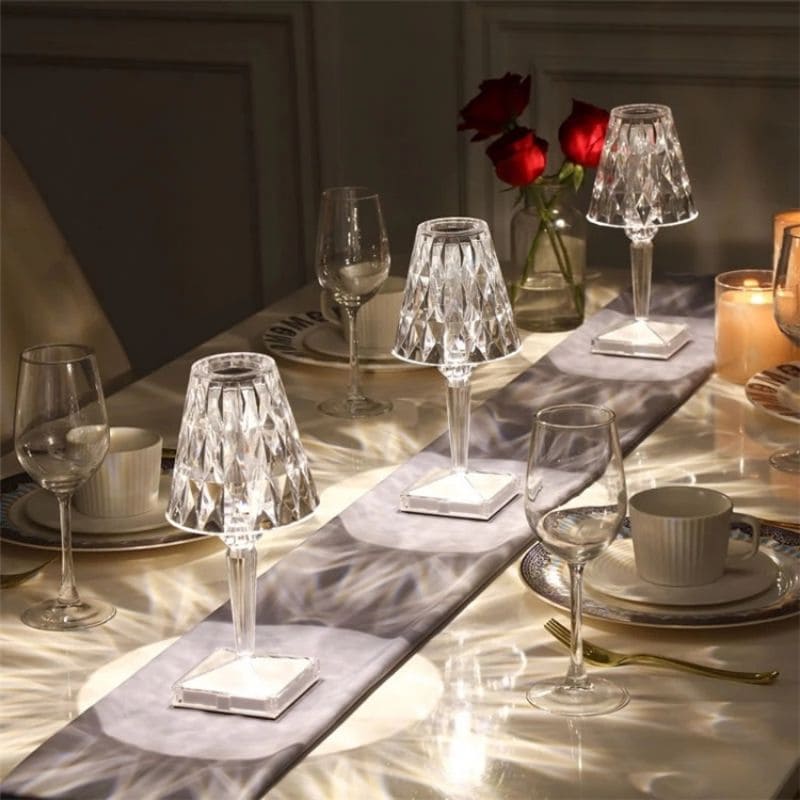 GlimmerLux - Lampe de table en cristal tactile avec variateur 3 niveaux - Image 4
