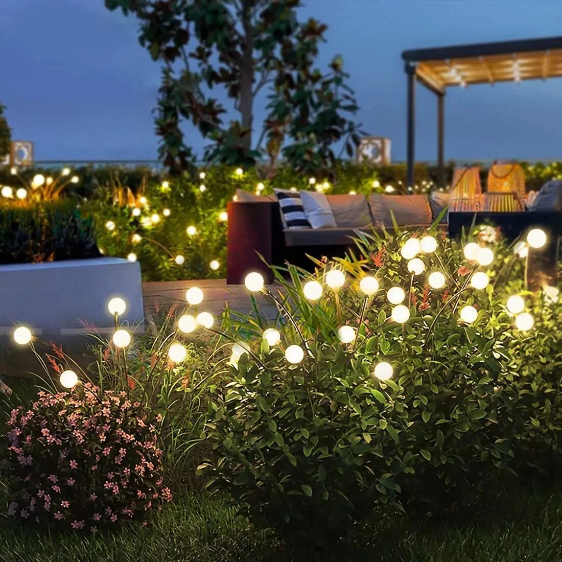 GlowFlare - Lumières de jardin solaires LED effet lucioles - Image 6