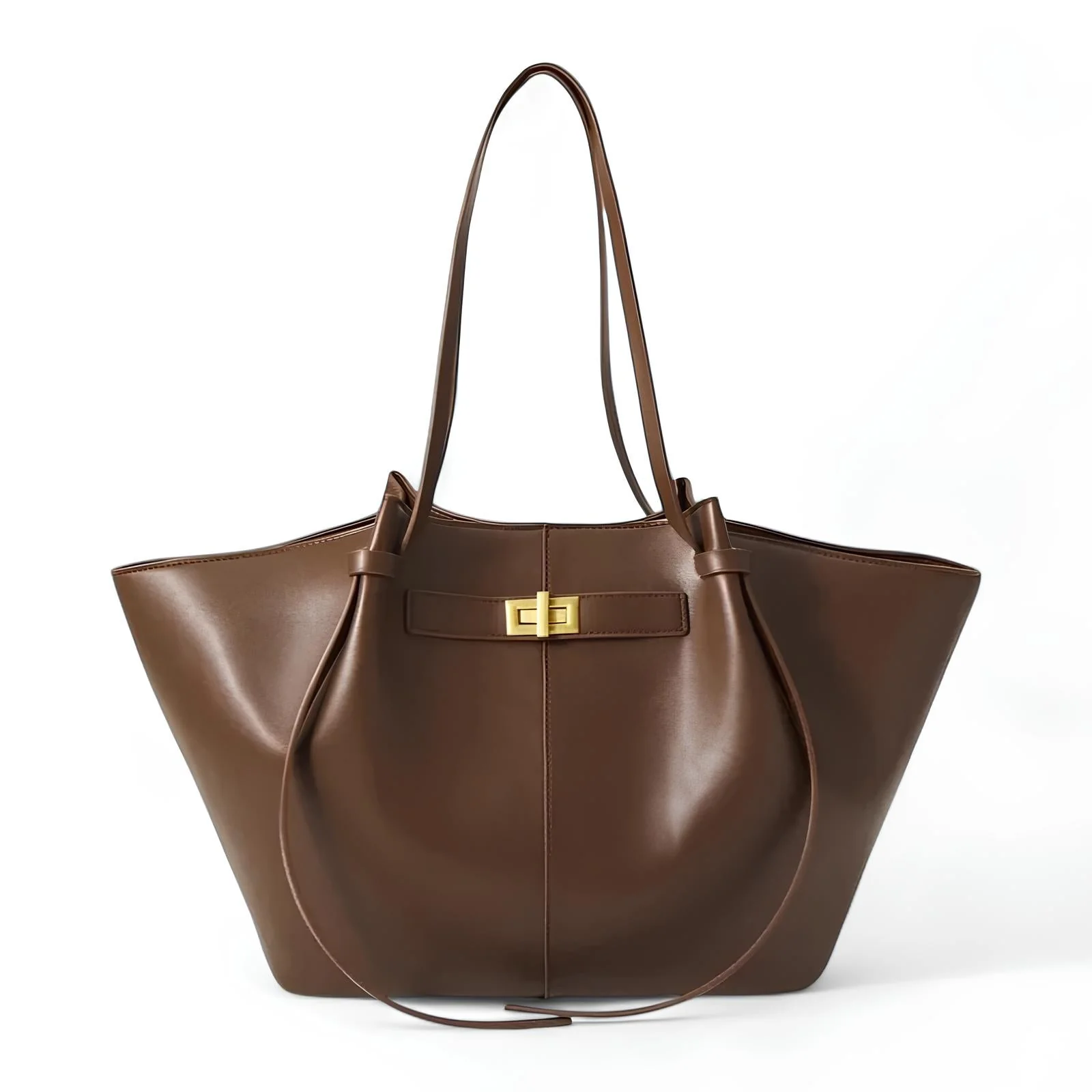Grand sac à main Lyra en cuir PU noir - Image 9